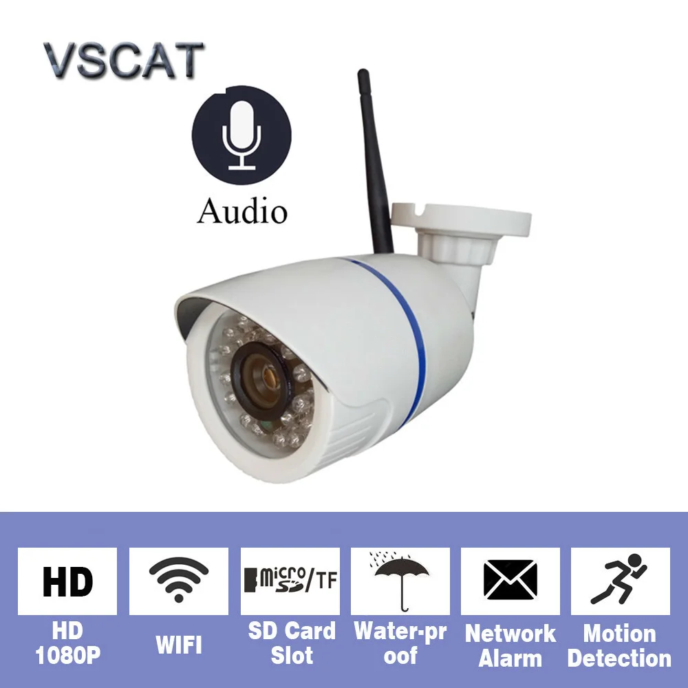 HD 1080P 2MP аудио Беспроводная ip камера WiFi 720P наружная ночного видения