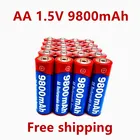 2021 New2  20 шт.лот брендовая AA перезаряжаемая батарея 9800 мАч 1,5 В новая Щелочная перезаряжаемая батарея для светодиодной игрушки mp3