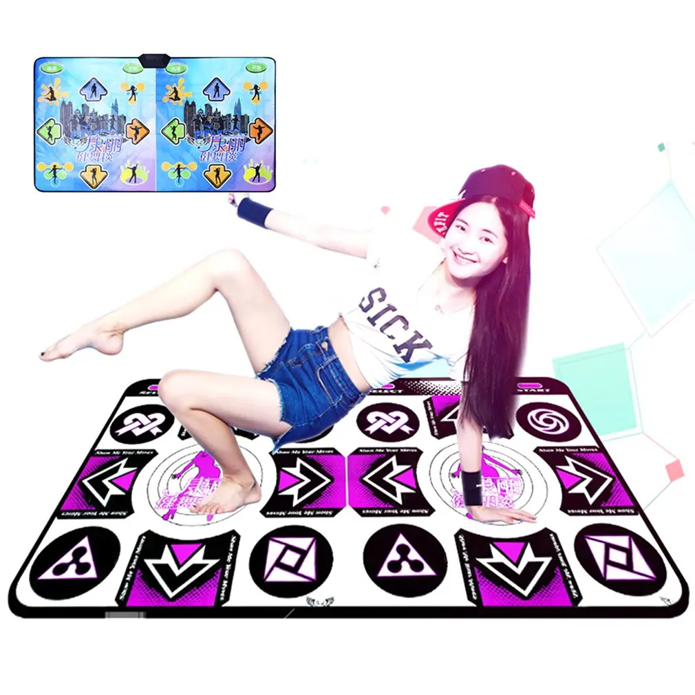 

1 pcs Wireless Dance Mat Single TV Interface Computer Dual-use Somatosensory Electronic Musical Dance Pad Blue