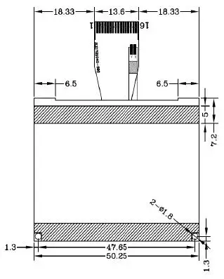 2,2 дюймовый 12 P/16 P SPI COG 172104 ЖК-экран(плата/без платы) ST75256 Drive IC 3,3 V/5 V