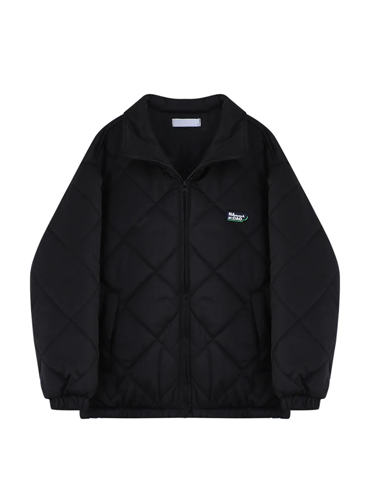 Женская клетчатая парка модная винтажная теплая утолщенная куртка-пуховик