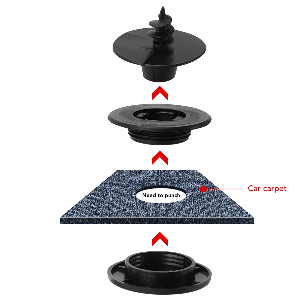 4 шт. универсальные зажимы для автомобильного коврика крепежные Nissan X-TRAIL Qashqai Skoda