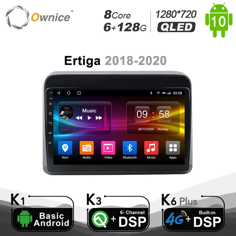 6G + 128G Ownice Android 10 0 автомобильная аудиосистема Для Suzuki Ertiga 2018 2020 автомобильный DVD