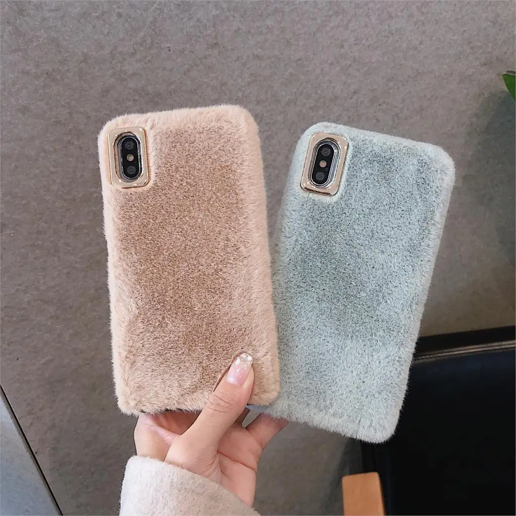 Простой Меховой чехол для Samsung Galaxy J6 Plus J8 J7 Prime J5 2018 2017 2016 2015 On5 On7 M10 M20 M30 зимний