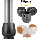 Колпачки на ножки стула, подходят для мебели, мебельные Чехлы, защитные накладки для пола, защита от царапин и шума, 24 шт., 12-16 мм