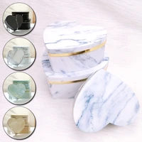 3pcs heart shaped marbled gift box candy container packaging wedding party case diy gift box present case ring bangle jewelry