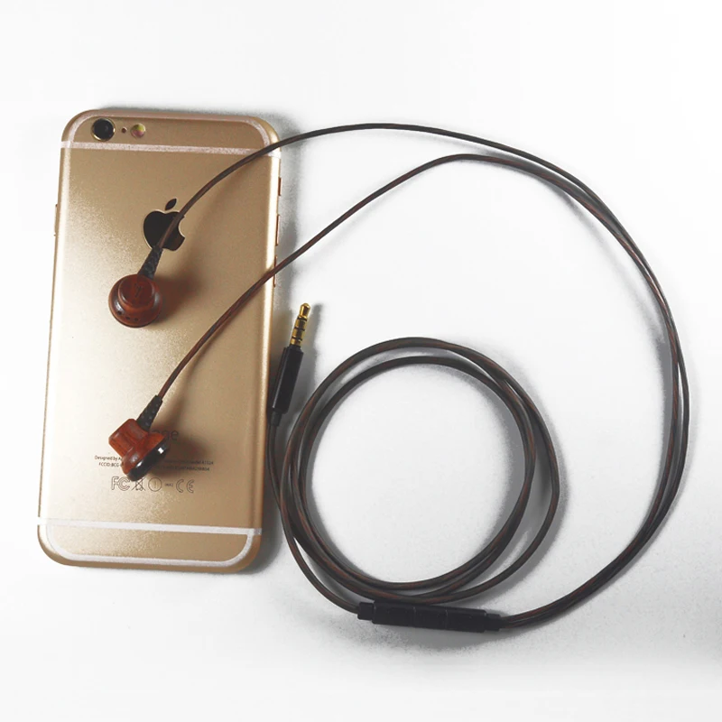 Роскошные деревянные проводной in-Ear стерео Hi-Fi наушники роскошные вкладыши