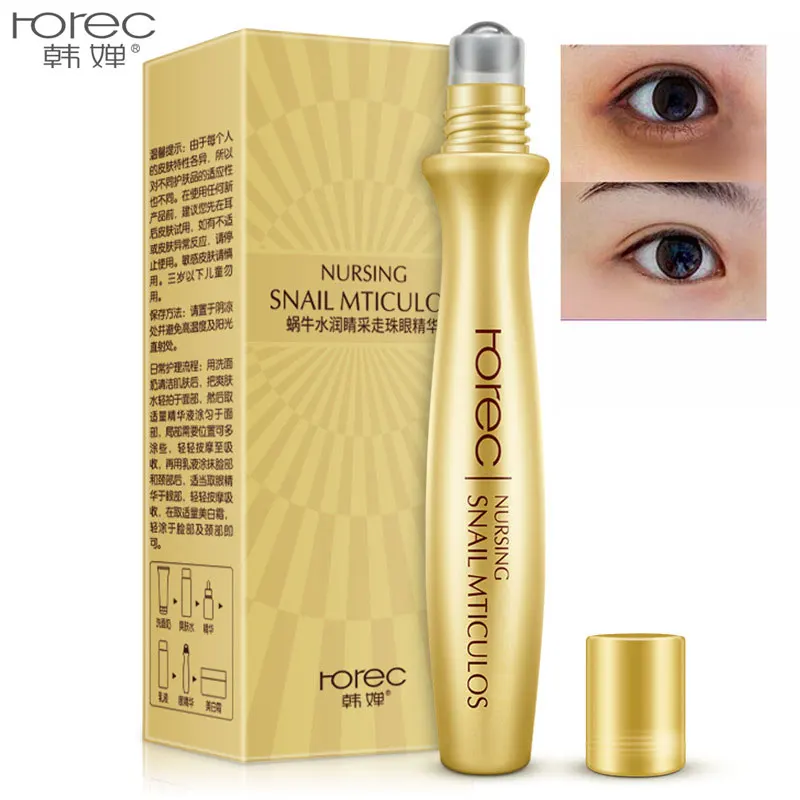 

Collagen Eye Bags Snail Eye Serum Eye Patches Remove Dark Circle Anti-Aging Wrinkle Essence Moisturize Hydrating Serum