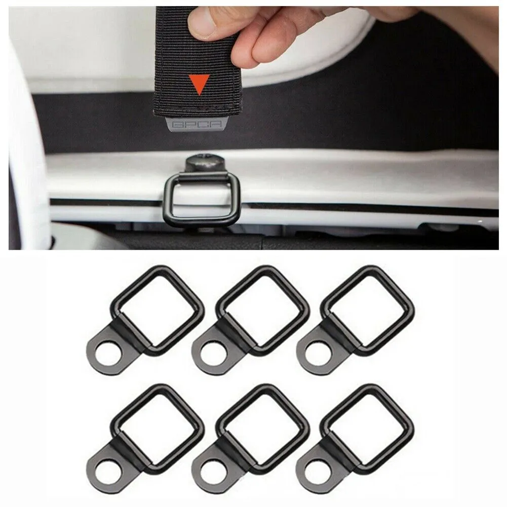 

Accessories Tie-down D-ring Black 6Pcs For Jeep Wrangler JK JKU 2007-2018 Heavy Duty