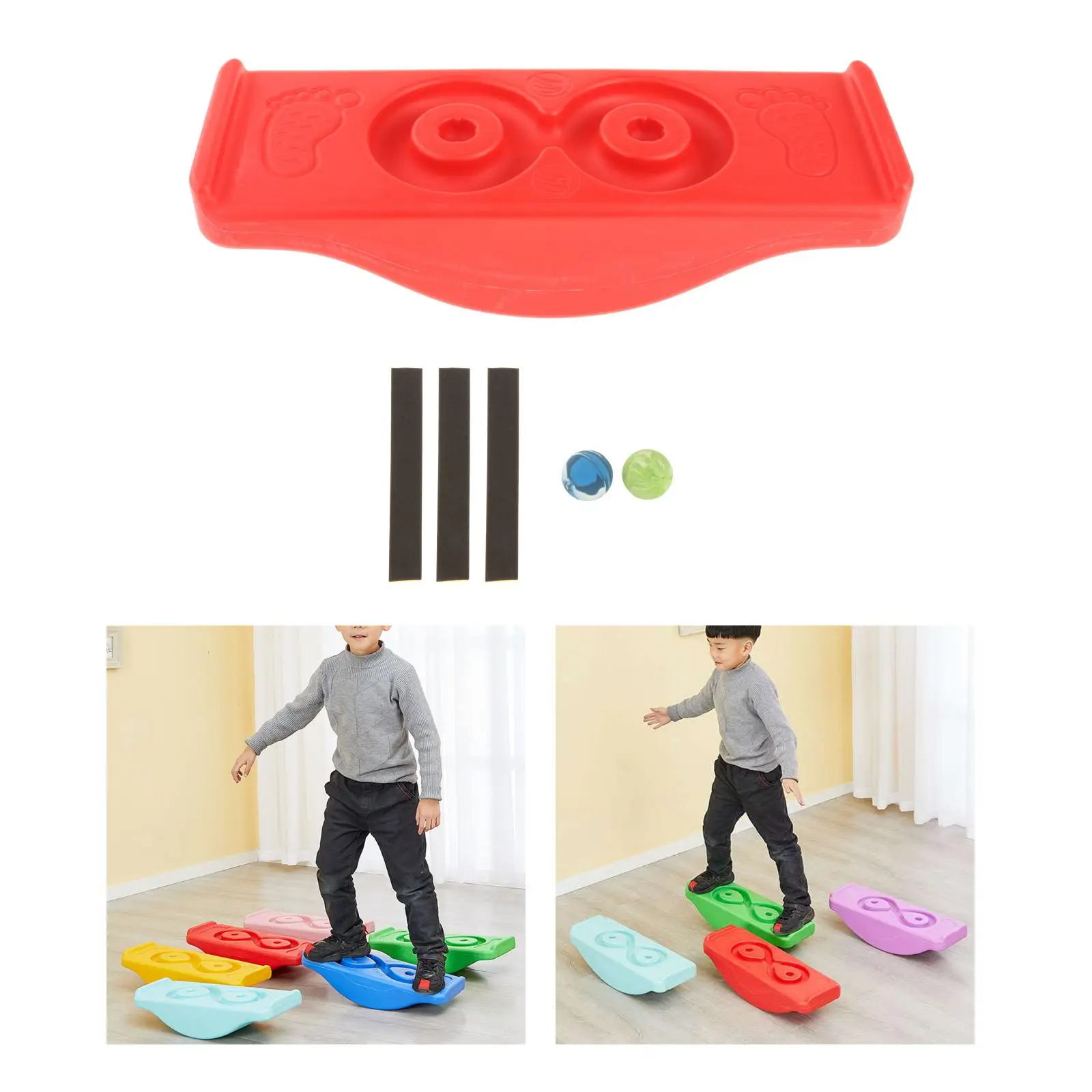 Wobbly Balance Board Sports Outside Children Kids Exercise Indoor Outdoor Seesaw Toy |