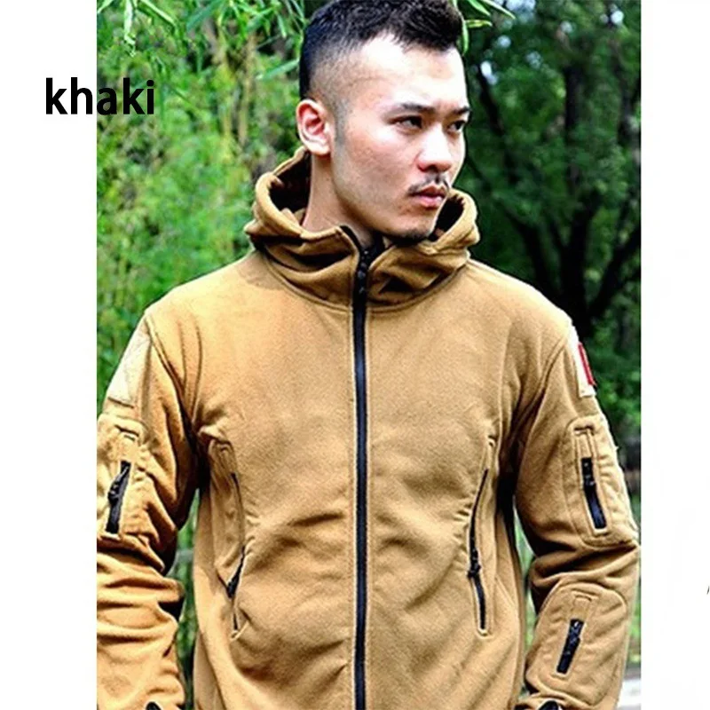 Мужская Зимняя Теплая Флисовая Военная тактическая куртка США уличная