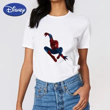 Disney Marvel Vogue Tshirt Peter Parker Everyone is a Superhero Unisex Clothing Harajuku Fashion Womens Shirt 2021 Summer