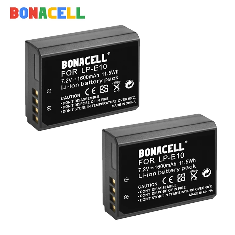 2BATTERY Bonacell LP-E10 LP E10 аккумулятор+ зарядное устройство для Canon Rebel T3 T5 T6 Kiss X50 Kiss X70 EOS 1100D EOS 1200D EOS 1300 - Цвет: 2BATTERY