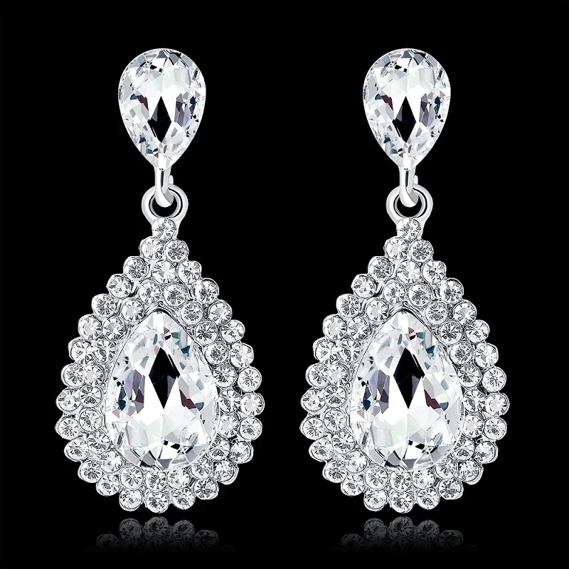 SHEVALUES Роскошные серьги-подвески с искусственными кристаллами висячие серьги