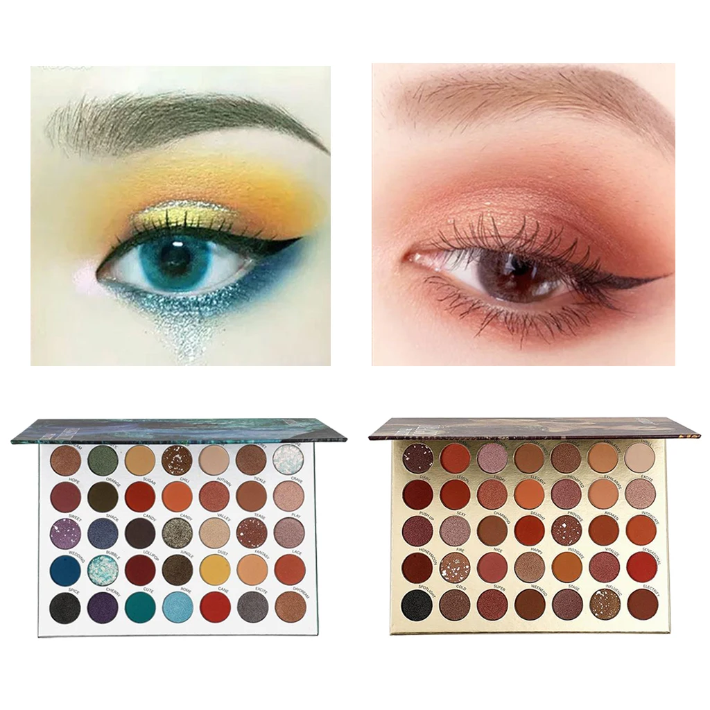 

35Colors Long Lasting Eyeshadow Palette Cosmetic Highly Pigmented