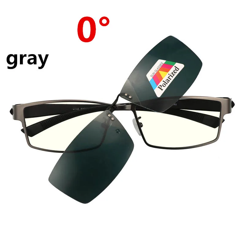 gray 0 Клипса солнцезащитные очки из нержавеющей близорукости очки для компьютера мужские очки с прозрачными защитными стеклами очки анти синий луч Оправа очков-1,0 очки-1-2-3 - Цвет оправы: gray 0