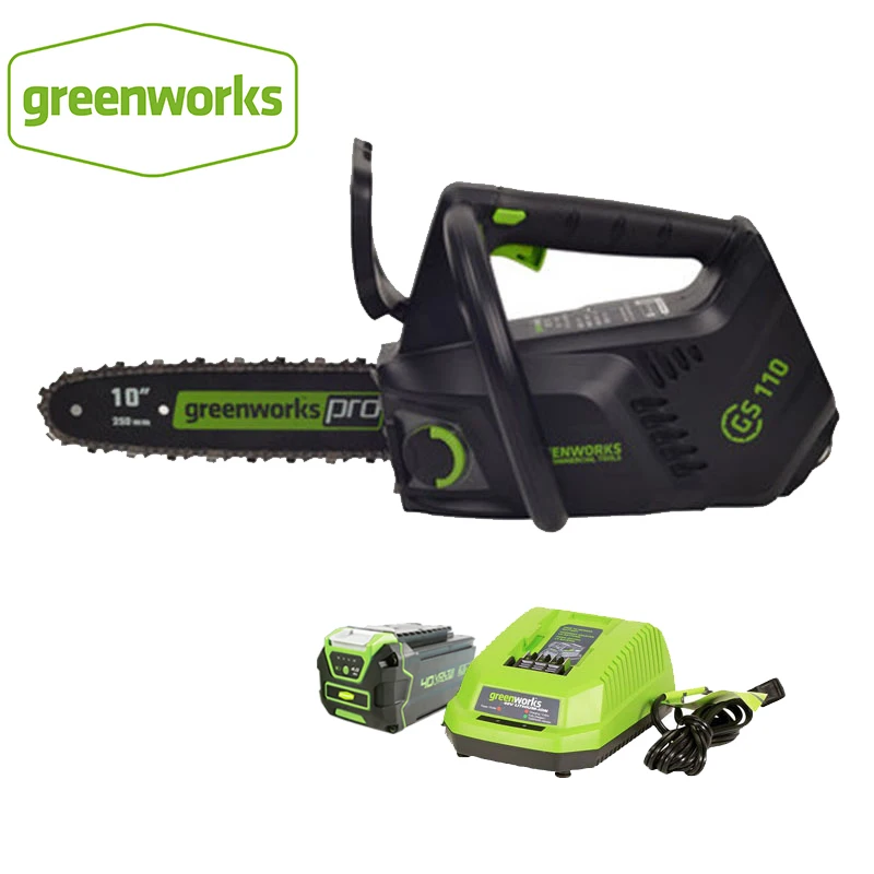 Новая беспроводная цепная пила Greenworks 40 в бесщеточная с одной ручкой|cordless chain