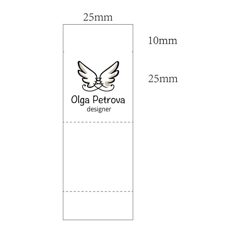 Этикетка из хлопка с индивидуальным рисунком 25*70 мм | Дом и сад