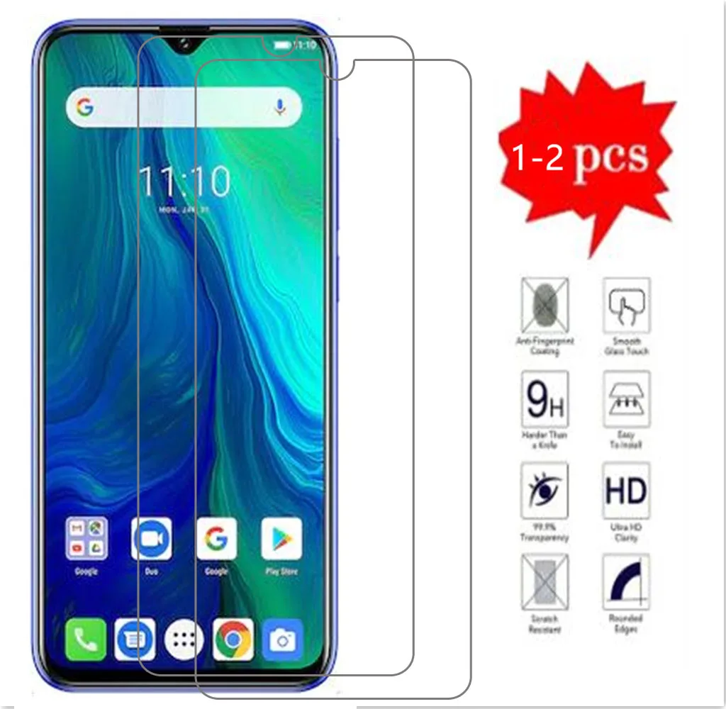 1 2 шт. закаленное стекло для Ulefone Power 6 Защитное экрана защита от царапин пленка ЖК