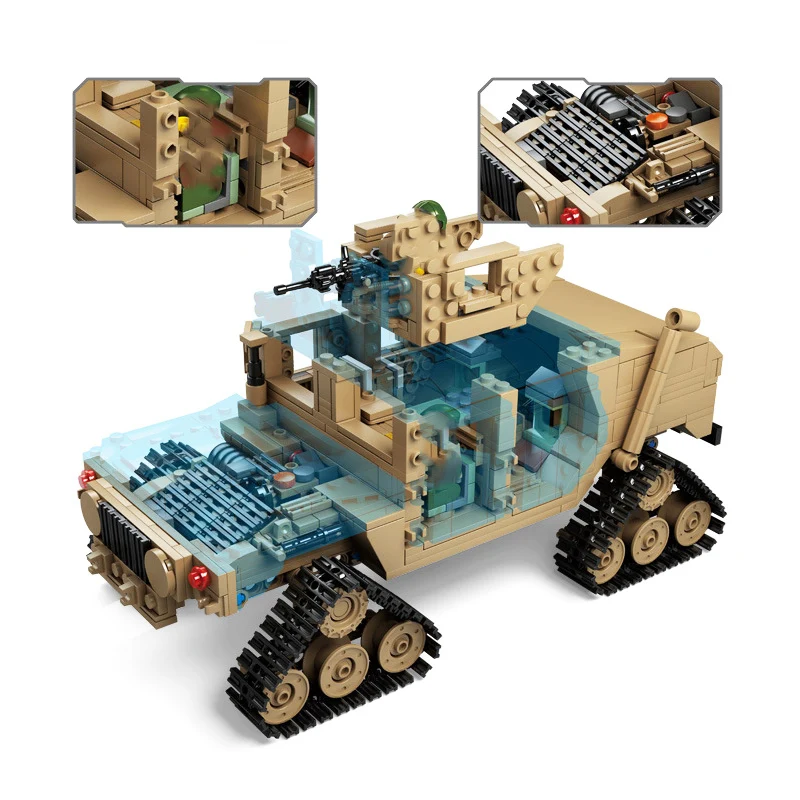 

New KAZI Theme Tank Building Blocks 1463pcs Building Blocks M1A2 ABRAMS MBT KY10000 1 Change 2 Toy Tank Models Toys For Children