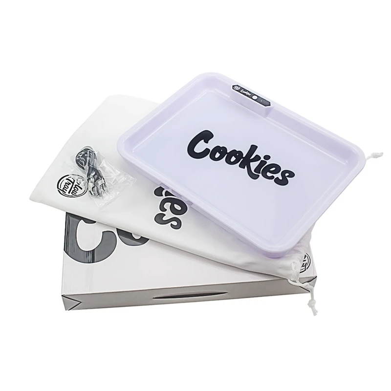 

Recharge LED Tobacco Rolling Tray Portable Music&hands Control Glow Tray Squarewith Box Smoking Accessories Gift for Boyfriend