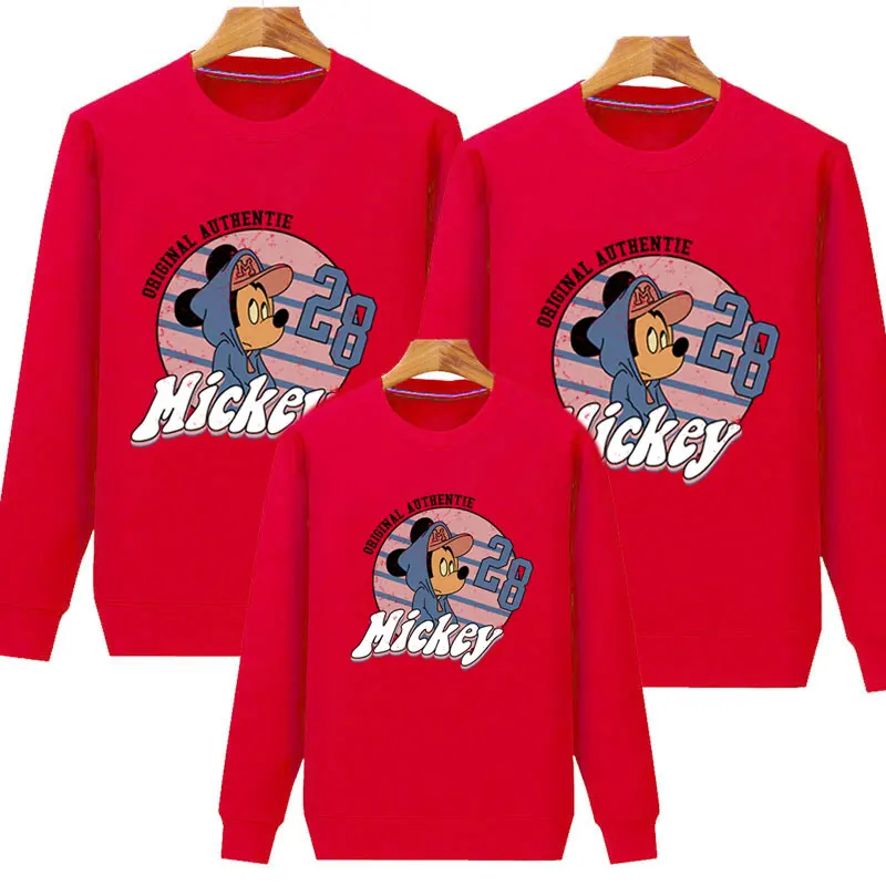 

Disney Mickey clothes parent-child dress round neck long sleeve sweater mommy and me outfits Couple outfit