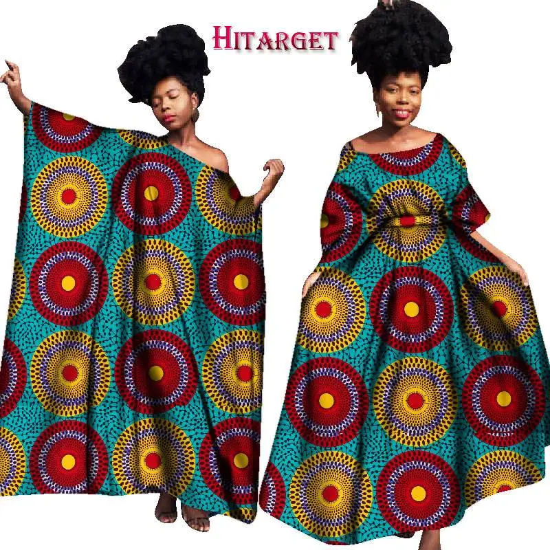 Винтажные африканские платья для женщин Bazin Riche Kanga одежда большой халат Vestidos Dashiki Африканские Восковые платья с принтом Одежда WY1701 - Цвет: 21