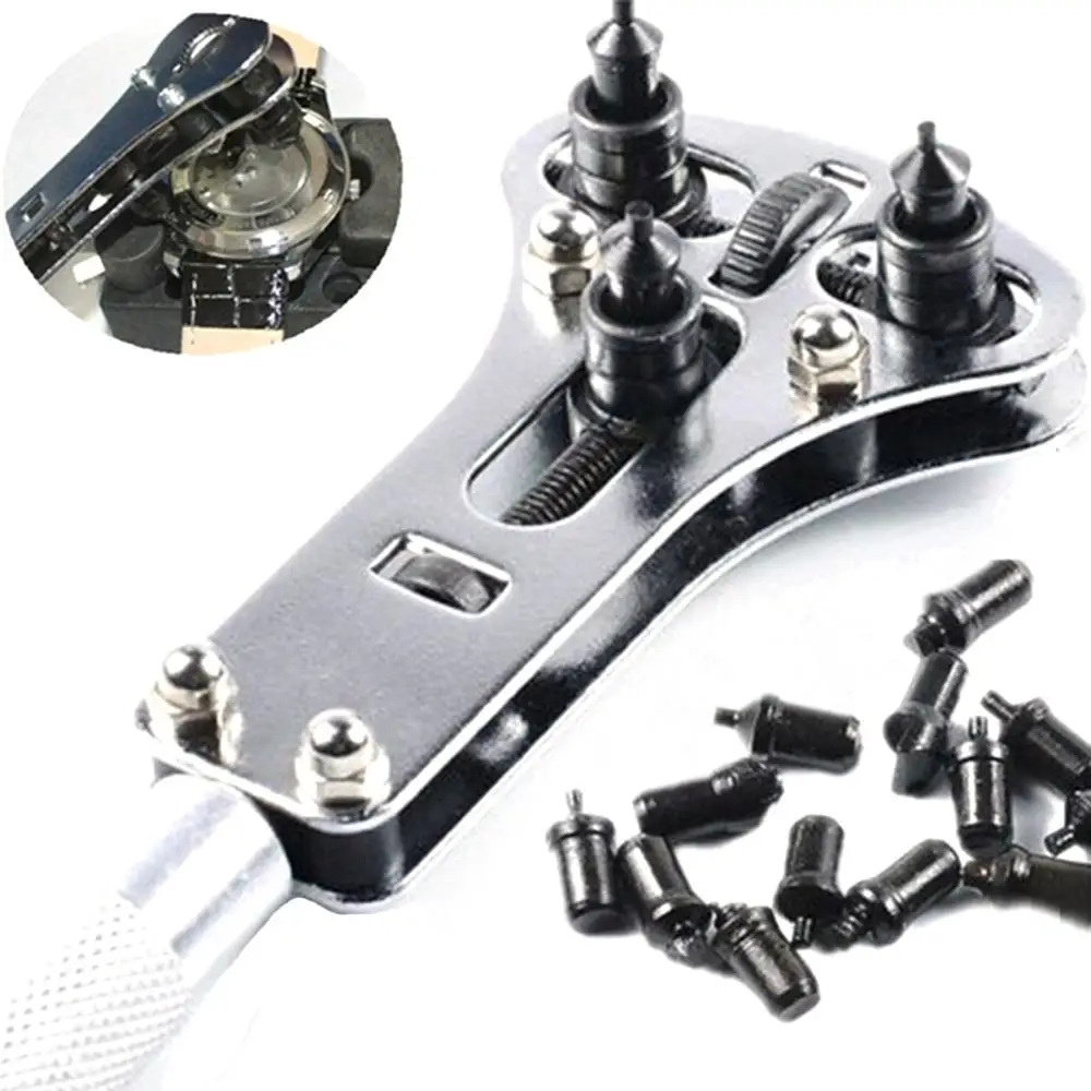 

Watch Repair Tool Waterproof Screw Adjustable Back Case Opener Wrench Remover Watch Battery Remover Press Closer Remover Wrench