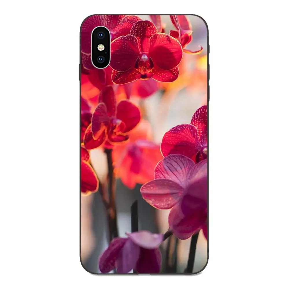 Орхидея для Xiaomi Redmi Note 3 3 S 4 4A 4X5 5A 6 6A 7 7A K20 Plus Pro S2 Y2 Y3 чехол для телефона из мягкого силикона ТПУ с рисунком черный чехол - Цвет: as picture