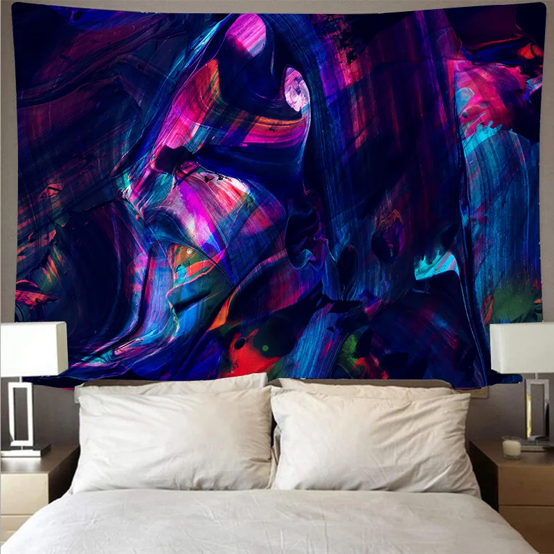 Загадочный разноцветный разукрашеный тканевые обои Большой wall art