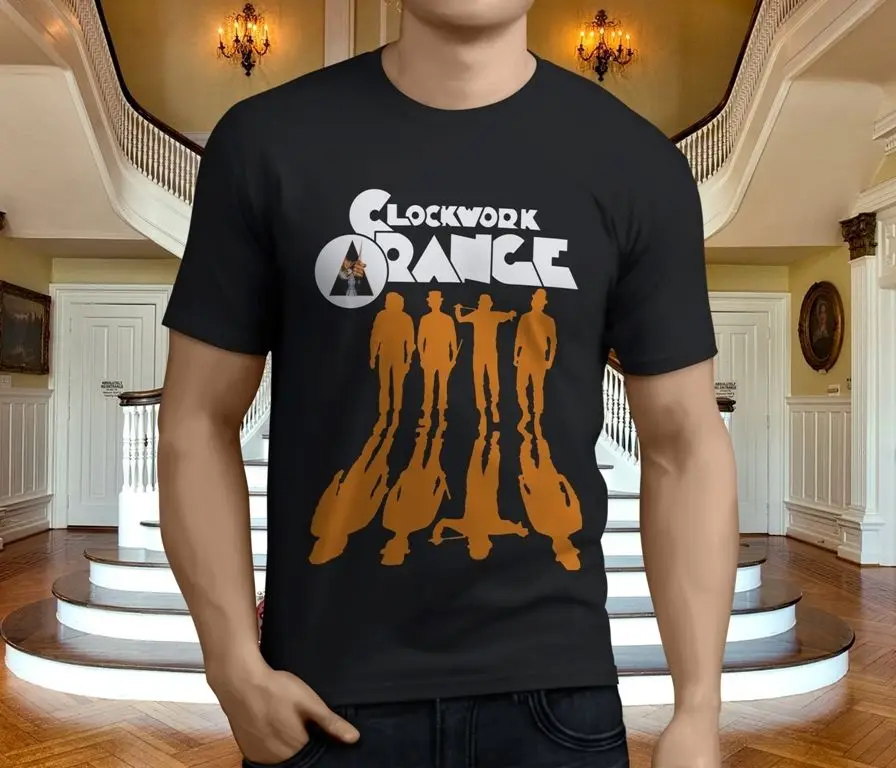 

New Popular A CLOCKWORK ORANGE Crime Movie Men's Black T-Shirt Size S-3XL 2018 Brand T shirt Homme Tees