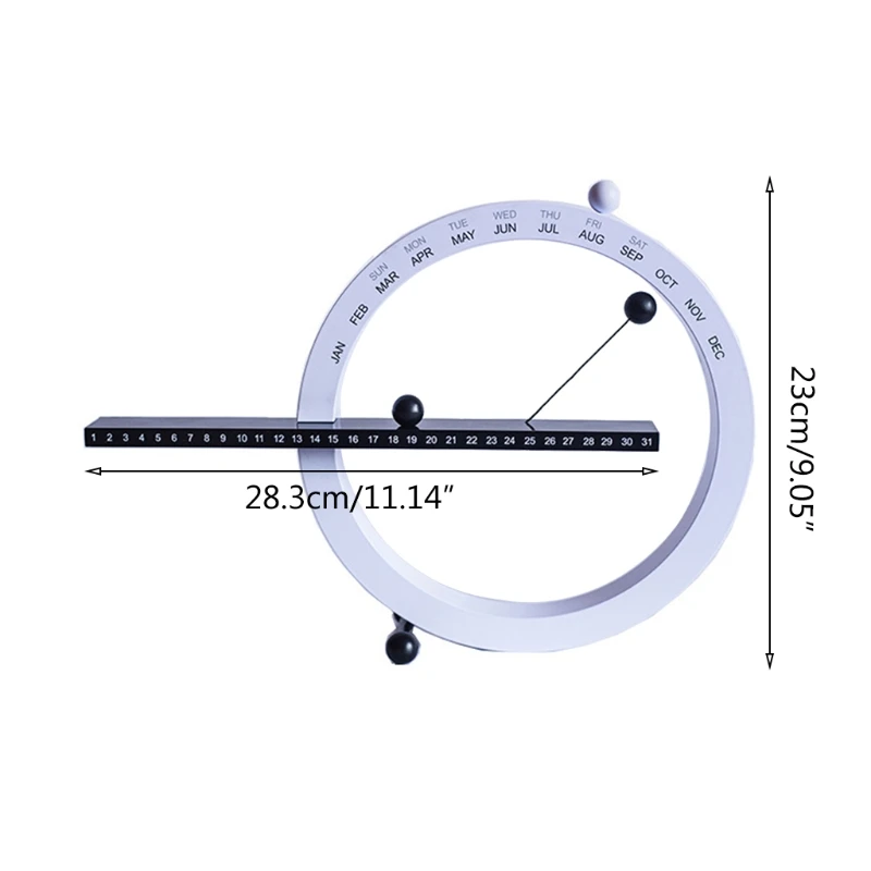 

Nordic Style Creative Manual Magnetic Calendar Desktop Decoration Fashion Time 57BB