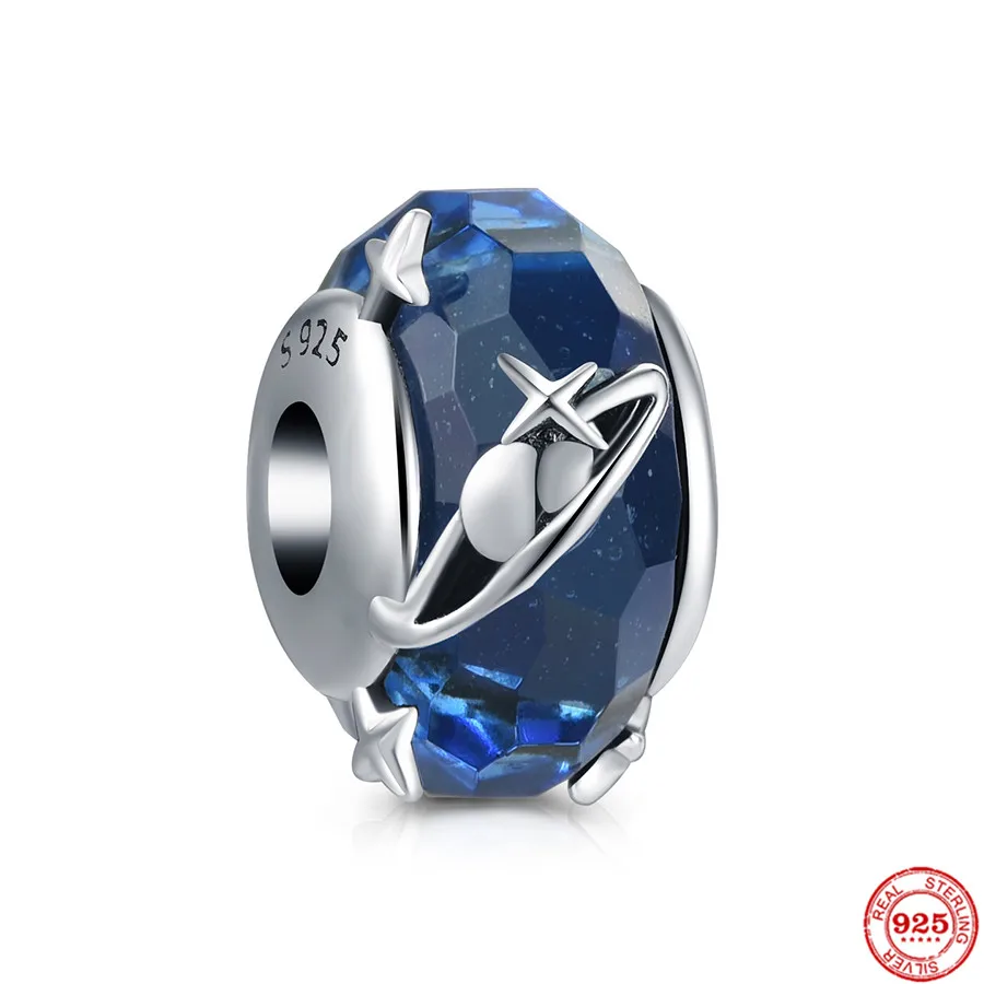 Новые серебряные стеклянные бусины Мурано с звездой, пузырьком, цветком и бабочкой для оригинального браслета Charms Beads для женщин.