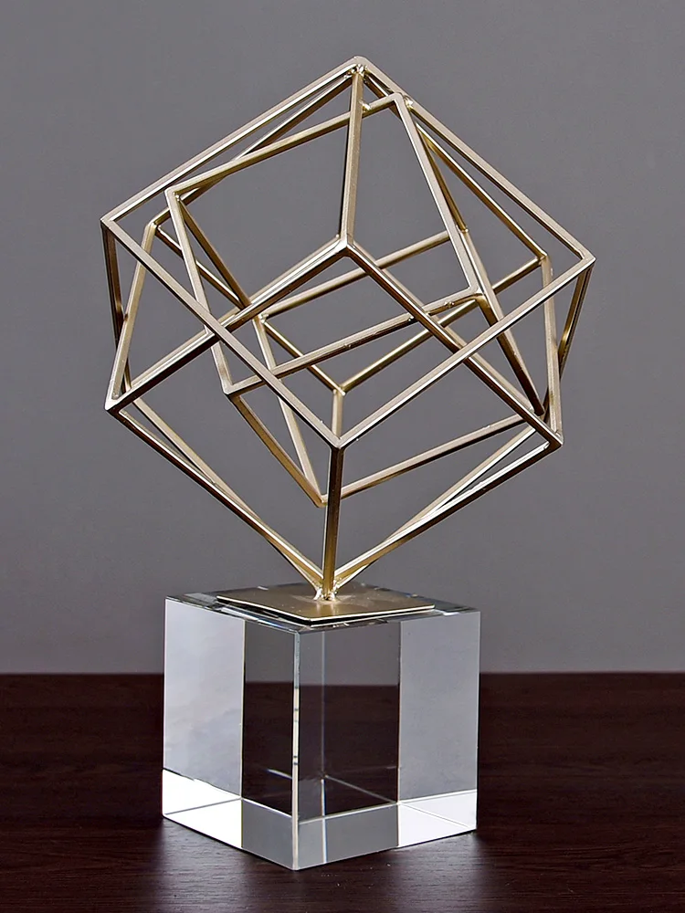 Creative Abstract Geometric Metal Swing Piece Modern Simple Nordic Living Room Wine Cabinet Office Desktop Home Decoration | Дом и сад