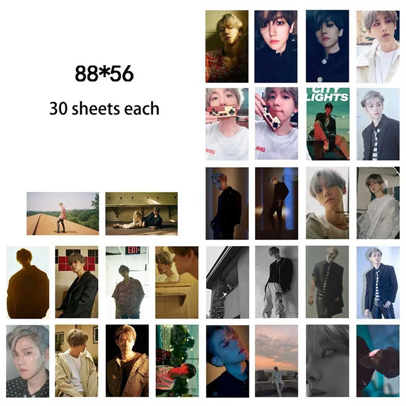 [MYKPOP]EXO BAEKHYUN:SOLO UN деревня LOMO Подарочная коробка 30 шт. коллекция поклонников