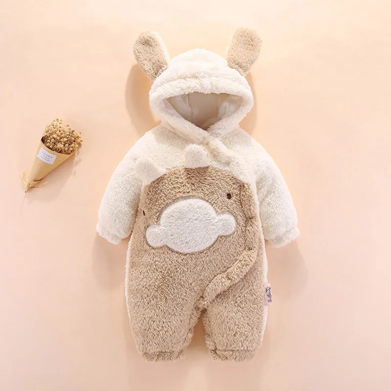 Детский комбинезон IYEAL с мультяшным рисунком Одежда для новорожденных капюшоном