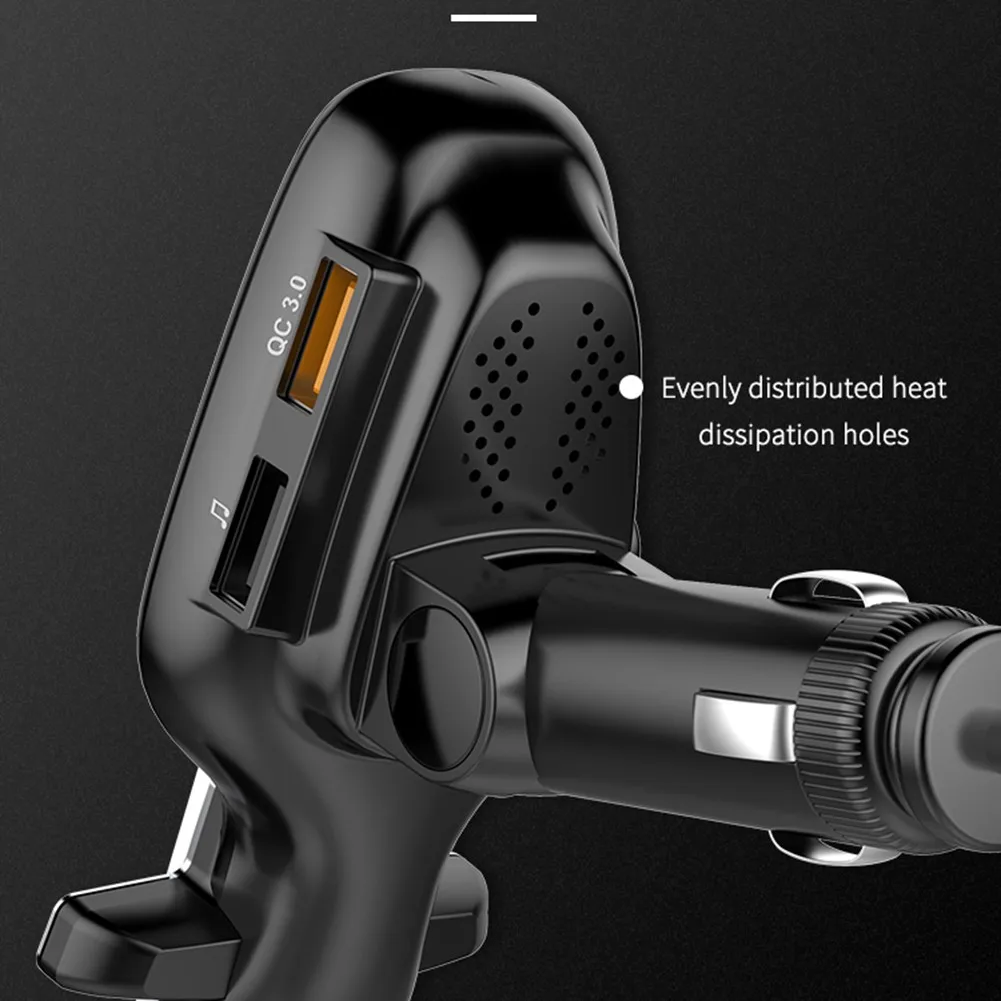 

BT28 Car Bluetooth Player FM Transmitter MP3 AUX QC3.0 USB Car Charger 12V-24V High-quality Color Screen Player