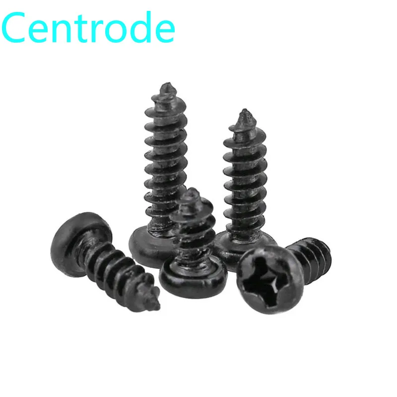 

Black Philip's Round Head Self Tapping Small Screws PA Cross Pan Head Tapping screws Electronic Mini Screw M1-M2 500pcs