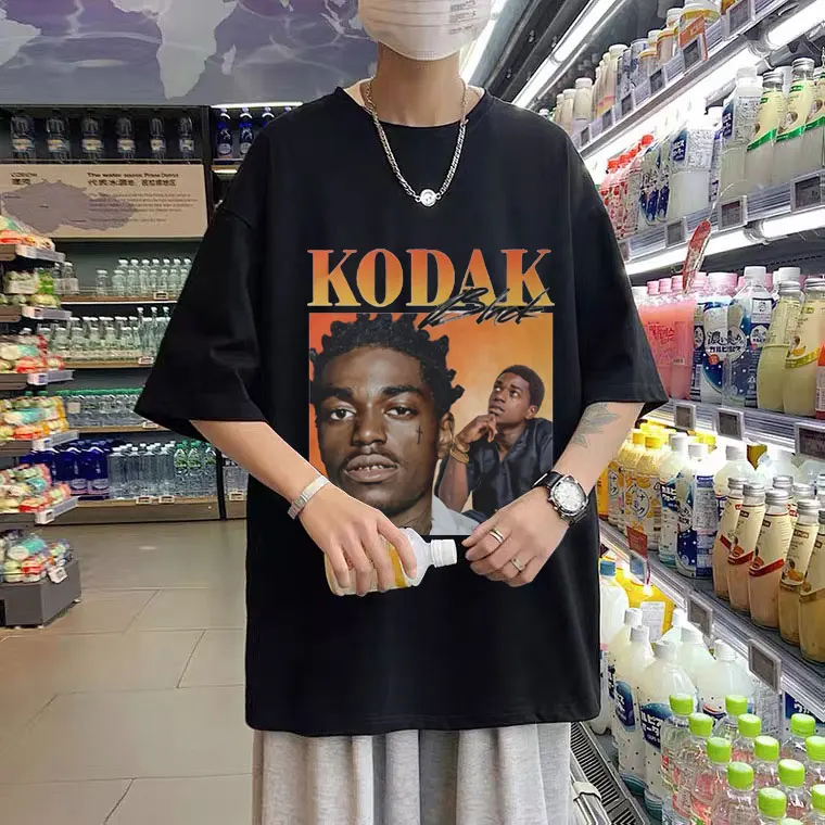 

Awesome Hip Hop Rap Kodak Black T Shirts Fashion Pop High Quality T Shirts Streetwear Men Women Loose Cotton Tees Short Sleeve