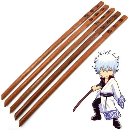 Японский аниме GINTAMA SAKATA GINTOKI TOYAKO ZATOICHI NINJA деревянный меч|Реквизит для костюмов| |