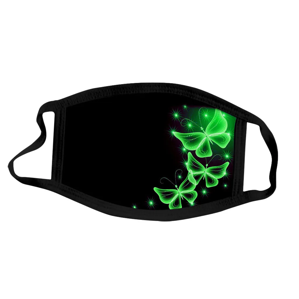 1 шт. модная мужская и женская маска с принтом бабочки моющаяся дышащая для лица