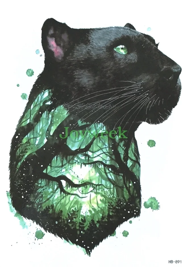 

Waterproof Temporary Tattoo Sticker Tiger Lion Animal Black Art Tatto Stickers Flash Tatoo Fake Tattoos for Women Men