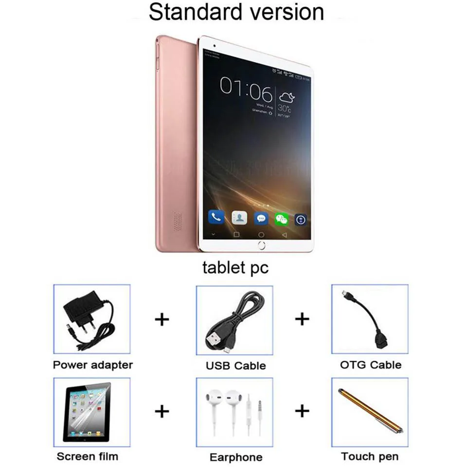 Standard version Новое поступление, 4G планшетный ПК, 9,7 дюймов планшет, gps, 32 Гб ПЗУ, две sim-карты, телефонный звонок, планшет, Android, Детские планшеты, 10 дюймов - Комплект: Standard version