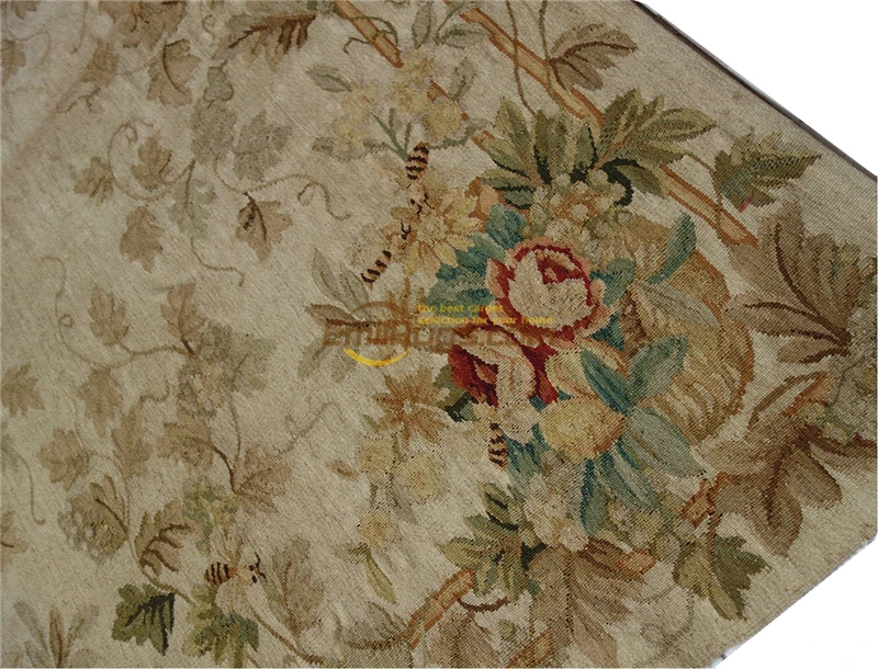 Xpa 26 шикарный потрепанный Pastel светильник Tone French Country Aubusson Area Mat 122x183 см Ɗx6'