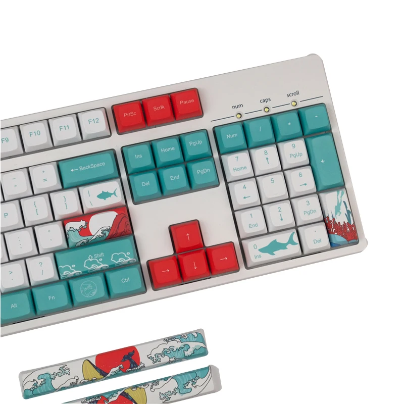 

Personality Coral Sea Theme PBT Sublimation Keycaps XDA Profile For GH60/GK61/GK64/84/87/96/104/108/98 Mechanical Keyboard