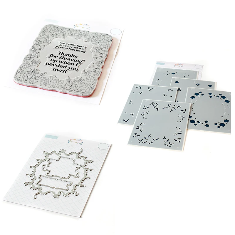 Новинка 2021 трафарет с рисунком счастливого цветения прозрачные штампы наборы