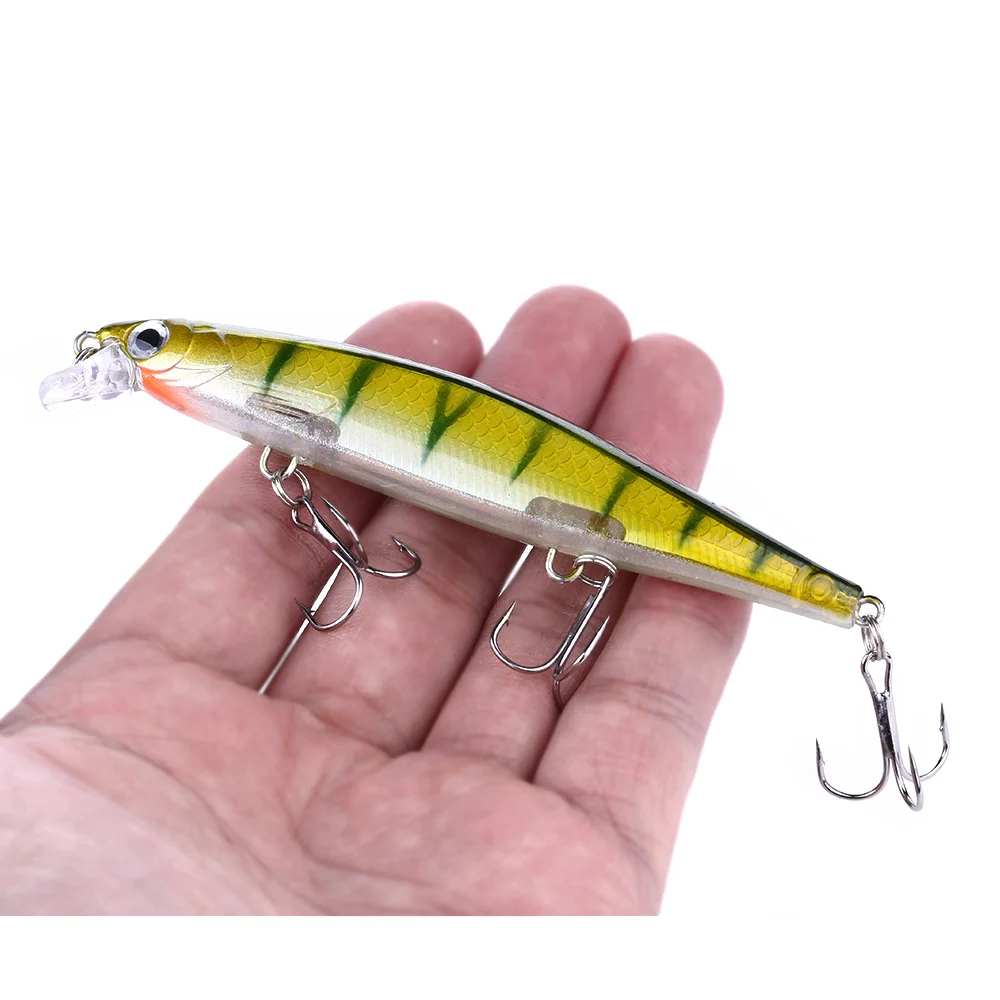

1pcs Fishing Lure 11cm 14g Minnow Crankbait Wobblers 3D Eyes Perch Artificial Bait Pike Carp Bait Swim Bait Fishing Pesca