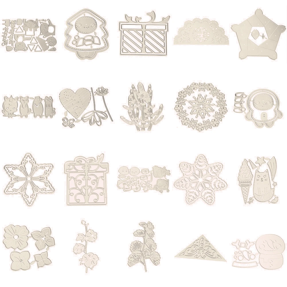 Снежинка снеговик Рождественский подарок 3D цветок животное металлические