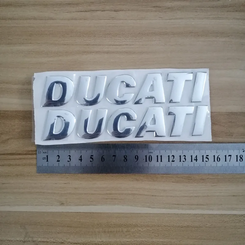 Наклейки с эмблемами 3D серебряные светоотражающие логотипы мотоциклов Для Ducati