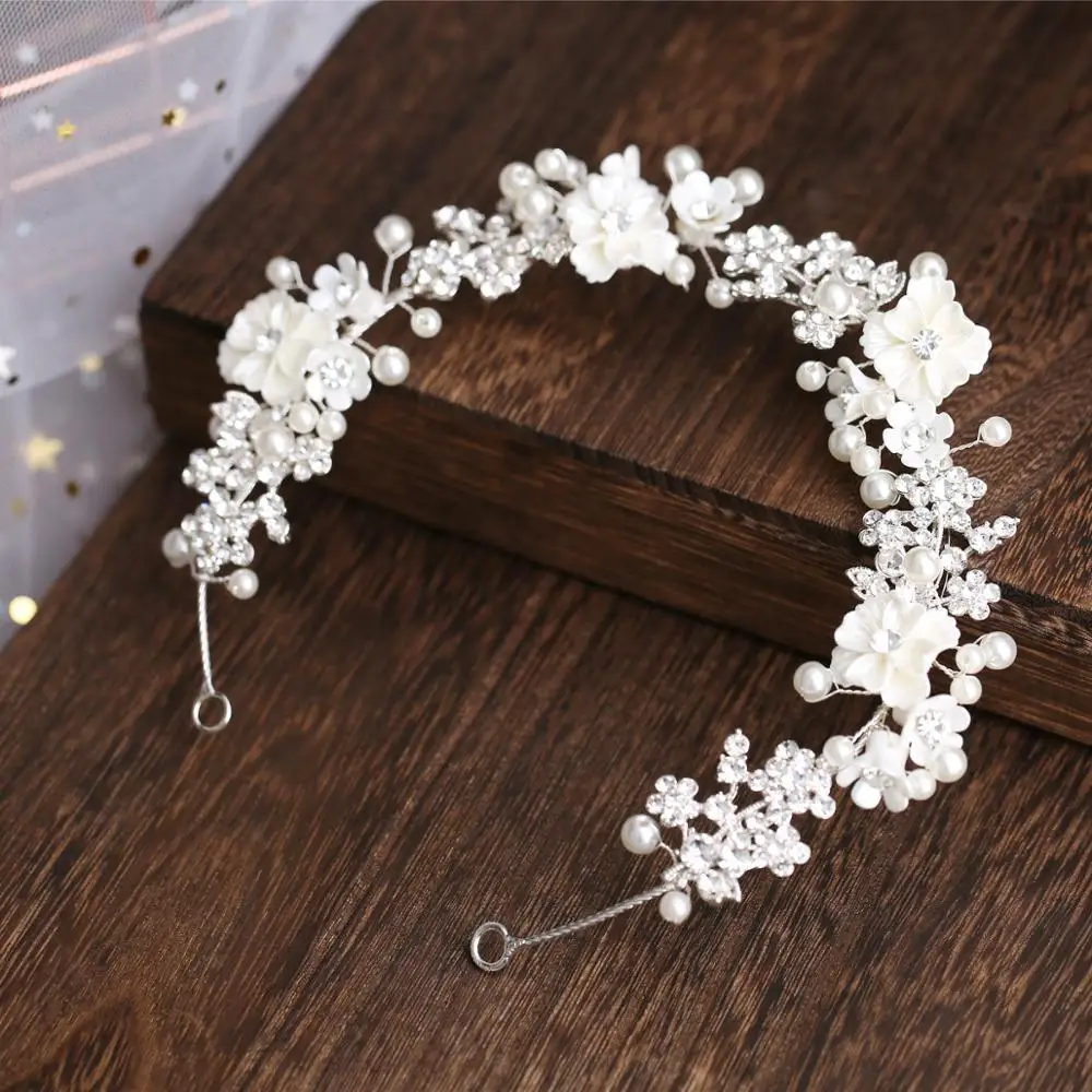 Женский ободок с жемчужинами CC Свадебный аксессуар для волос ручной работы